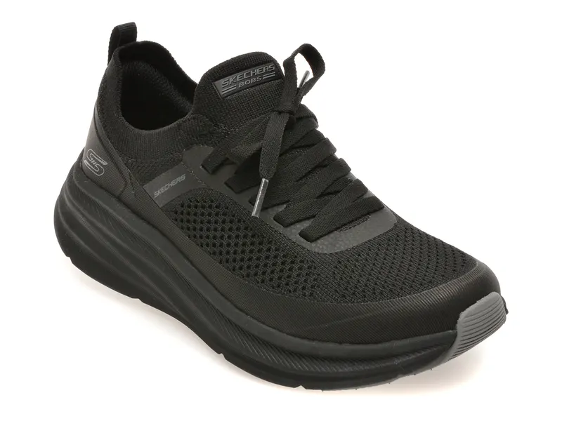 Pantofi sport SKECHERS negri, BOBS SKILLZ, din material textil