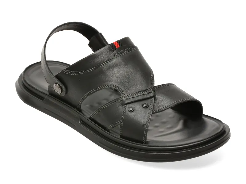 Sandale EPICA negre, 36709, din piele naturala