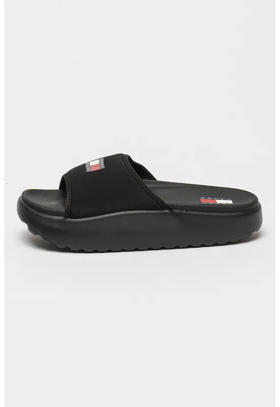 Papuci flatform Comfy Pool - Negru