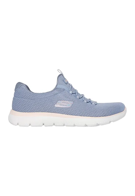 Pantofi sport slip-on din material textil - Albastru deschis