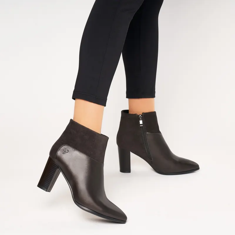 Botine dama din Piele Ecologica+Piele Ecologica Intoarsa CRL0581