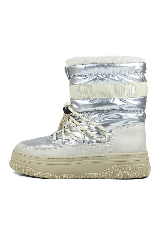 Cizme flatform - Alb murdar