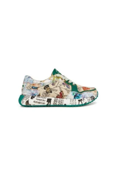 Pantofi sport dama - BURTON 127 - Piele naturala - Multicolor - Multicolor