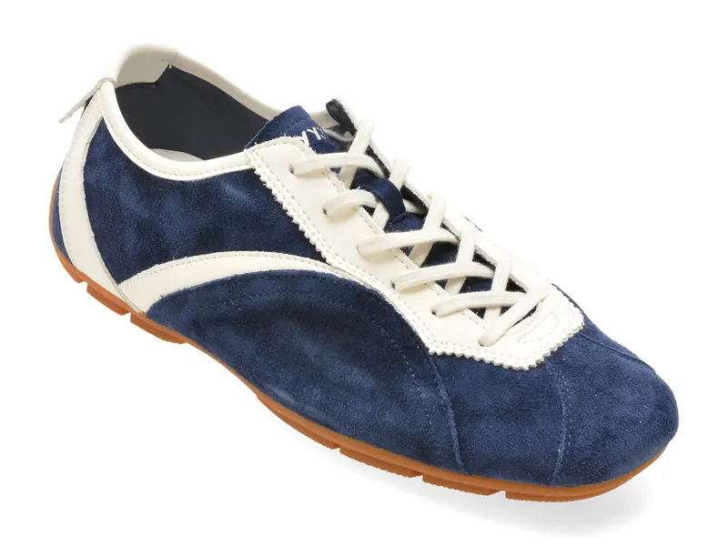 Pantofi sport bleumarin, 60081, din piele intoarsa