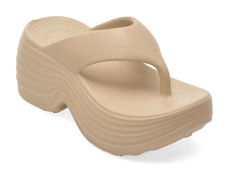 Papuci bej, HLJ2521, din pvc