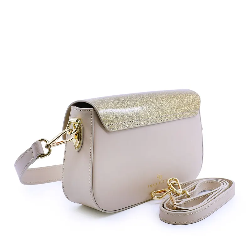 Poșetă satchel femei Enzo Bertini aurie din piele 154POSP3739GAU — imaginea 2