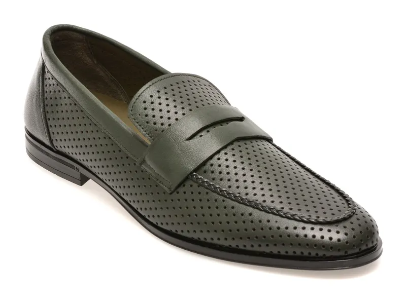 Mocasini eleganti kaki, 25M125, din piele naturala
