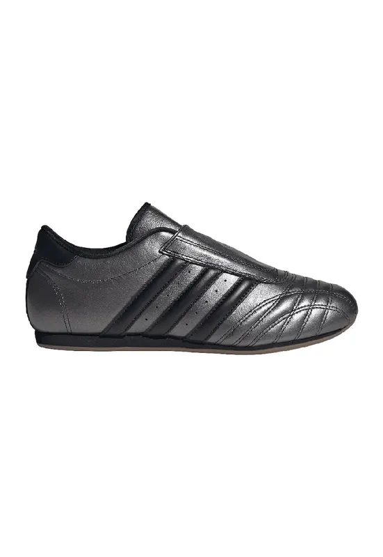 Pantofi sport din piele Taekwondo - Negru/Argintiu inchis