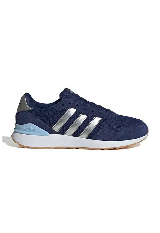 Pantofi sport Run 60s cu insertii de piele intoarsa - Argintiu/Bleumarin