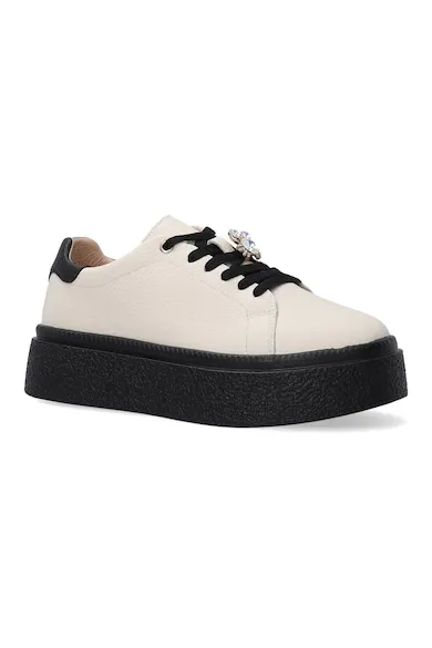 Pantofi sport din piele naturala cu aspect texturat