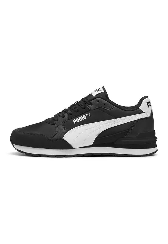Pantofi sport ST Runner v4 NL din material textil cu insertii de piele ecologica - Negru/Alb murdar