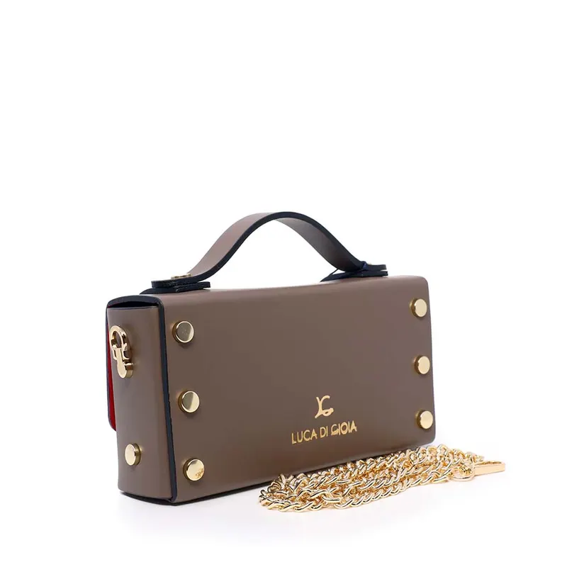 Poșetă mini crossbody femei Luca di Gioia maro din piele 144POSP3578M — imaginea 2