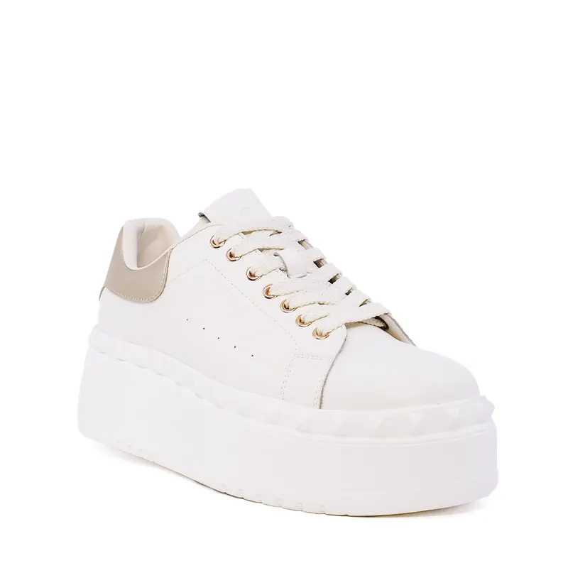 Sneakers ușori femei Luca di Gioia albi din piele cu elemente decorative 3841DP038A — imaginea 2