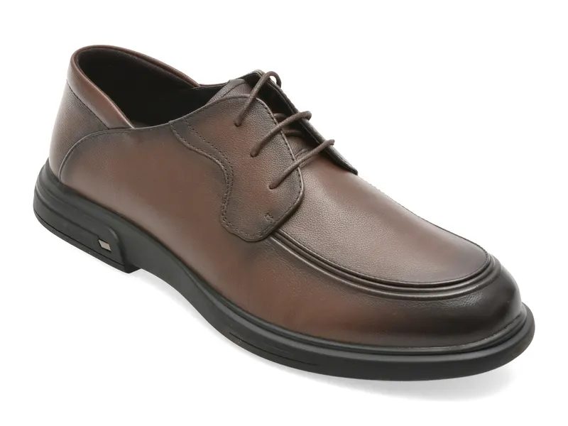 Pantofi maro, 51773, din piele naturala