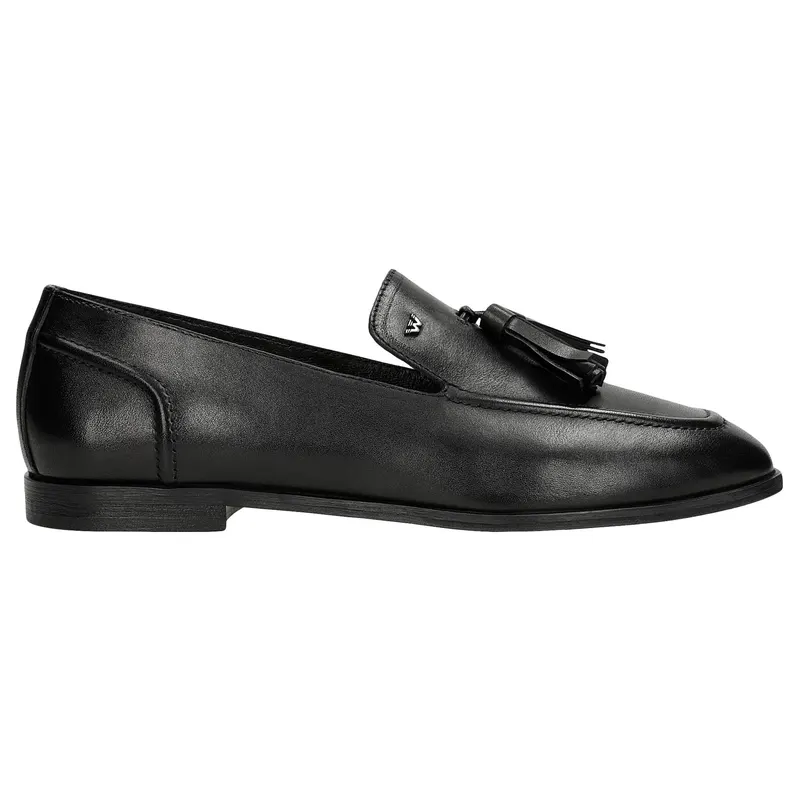 Pantofi lords negri din piele damă