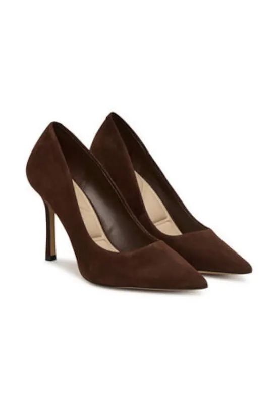 Pantofi dama - toc inalt - piele naturala - maro