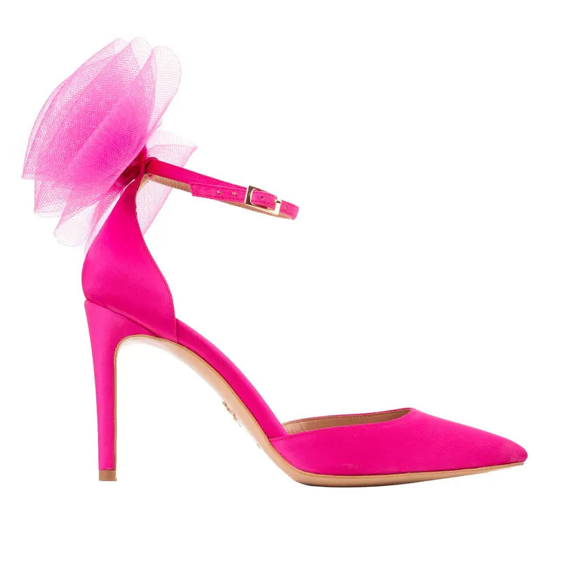 Pantofi Alice Funde Tulle, Satin, Fucsia