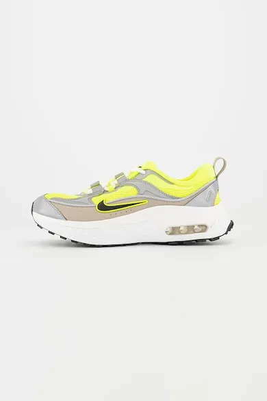 Pantofi sport cu insertii de piele ecologica Air Max Bliss - Gri/Verde neon