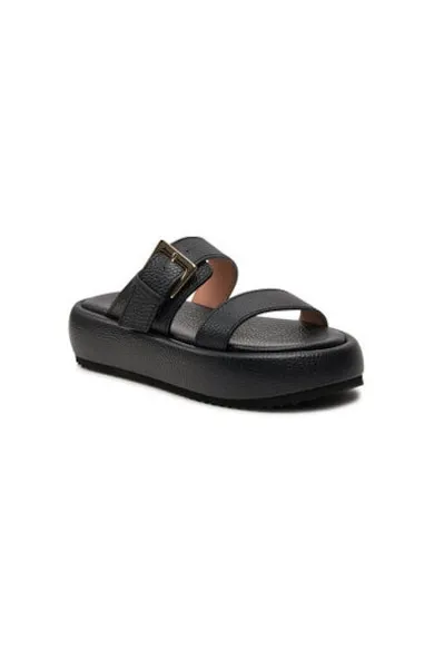 Papuci dama 303874377 - Piele naturala - Negru - Negru