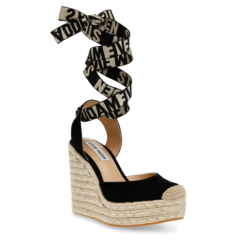 Sandale femei Steve Madden negre din piele întoarsă cu platformă 1469dsdafina-smn — imaginea 2