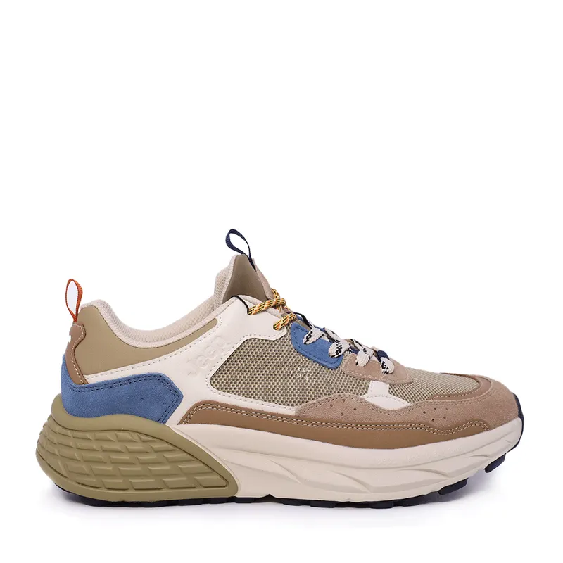 Sneakers bărbați Jeep taupe din piele întoarsă și textil 3951BP61004BE
