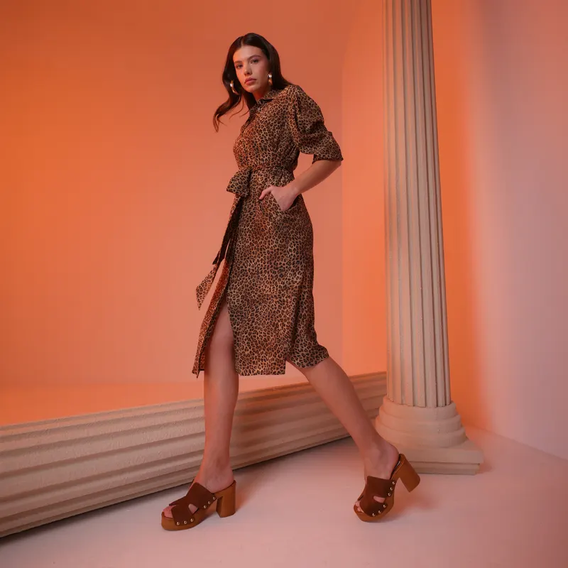 Saboți femei Steve Madden Sunkissed maro din piele întoarsă 1461DSTSUNKISSEDVM — imaginea 2