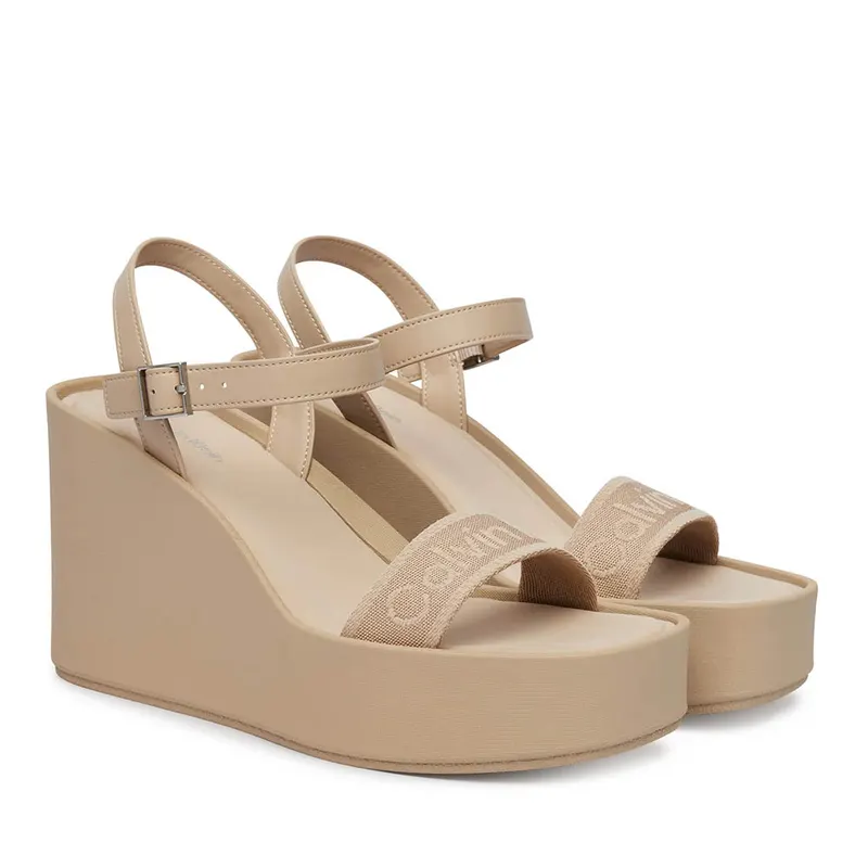 Sandale cu platformă femei Calvin Klein taupe 2371DS2882TA — imaginea 2