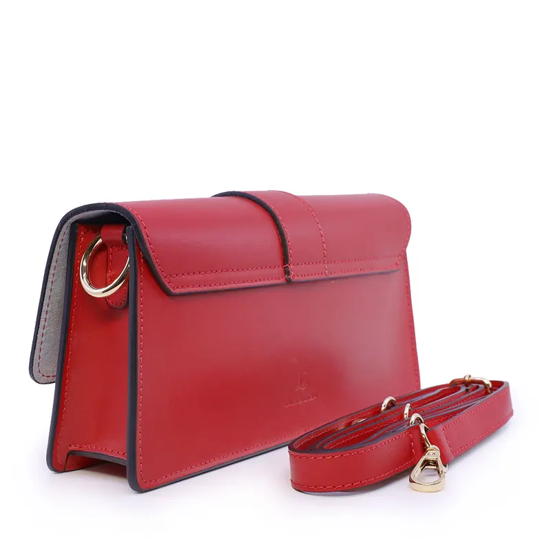 Poșetă satchel femei Luca di Gioia roșie din piele 245POSP26113R — imaginea 2