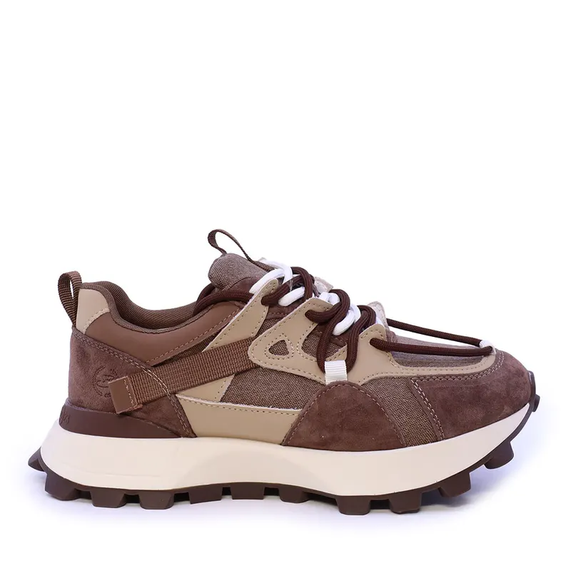 Sneakers femei maro din piele și textil 1992DP0490VM