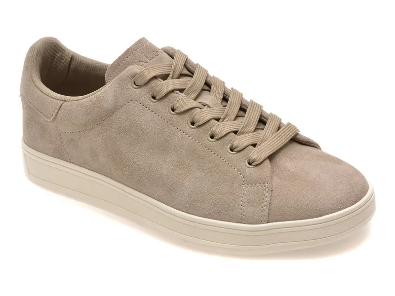 Pantofi sport gri, GRIT 252, din piele intoarsa
