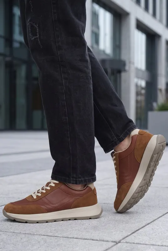 Pantofi SPORT-Casual din Piele MARO - MAG BROWN