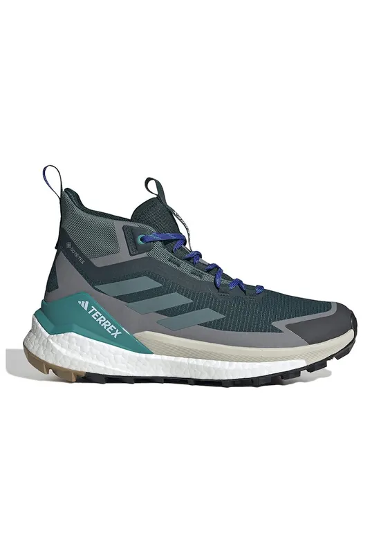 Pantofi pentru drumetii Terrex Free Hiker 2.0 Gore-Tex - Gri carbune/Verde englez