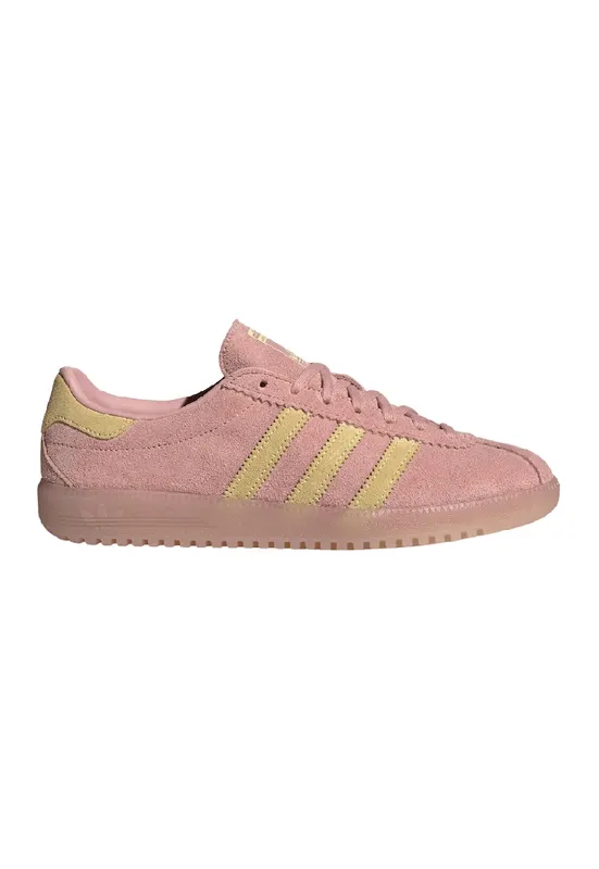 Pantofi sport BRMD din piele intoarsa cu detaliu logo - Galben/Roz prafuit