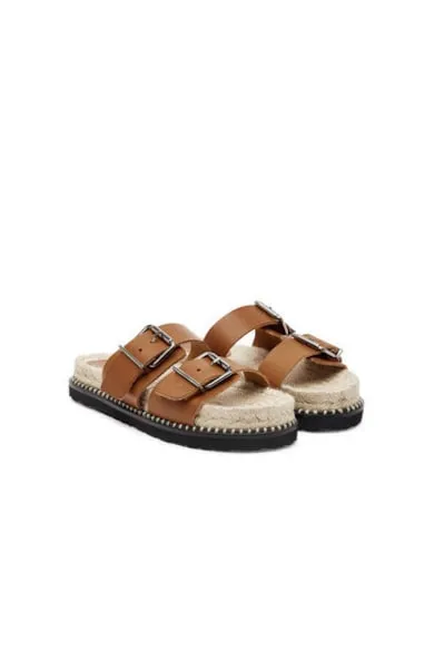 Espadrile dama 025673-2003 - Piele naturala - Maro