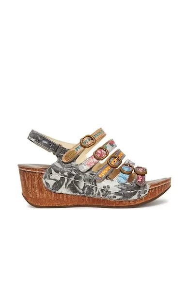 Sandale dama - DINO 0523 - Piele naturala - Multicolor