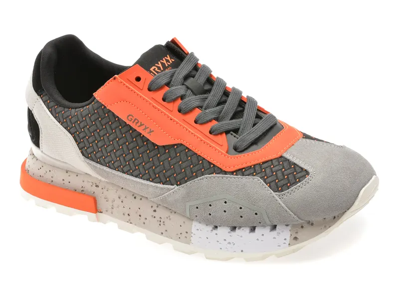 Pantofi sport negri, 6813, din material textil