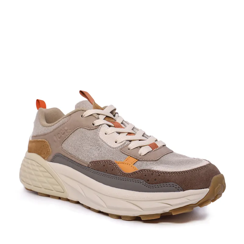 Sneakers bărbați Jeep multicolori din piele întoarsă și textil 3951BP61002BE — imaginea 2