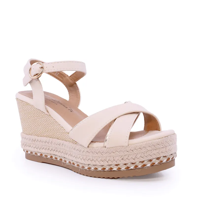 Sandale cu platformă femei Solo Donna bej 2549DS6415VBE — imaginea 2