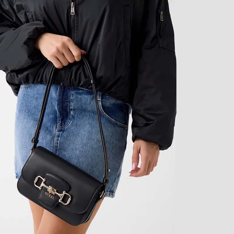 Poșetă crossbody femei Guess Janie neagră 911POSSHWVG9910210N — imaginea 2