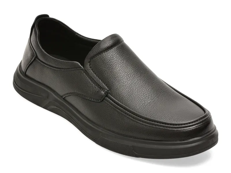 Mocasini BITE THE BULLET negri, T89632, din piele naturala