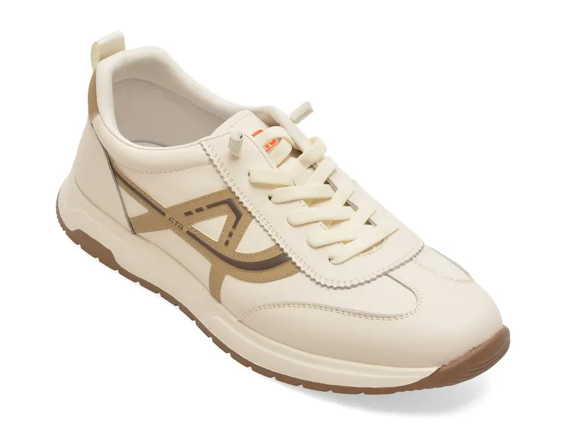 Pantofi sport BITE THE BULLET albi, 86008, din piele naturala