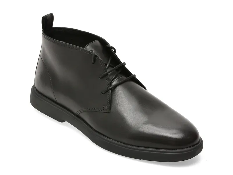 Ghete GEOX negre, U56LAD, din piele naturala