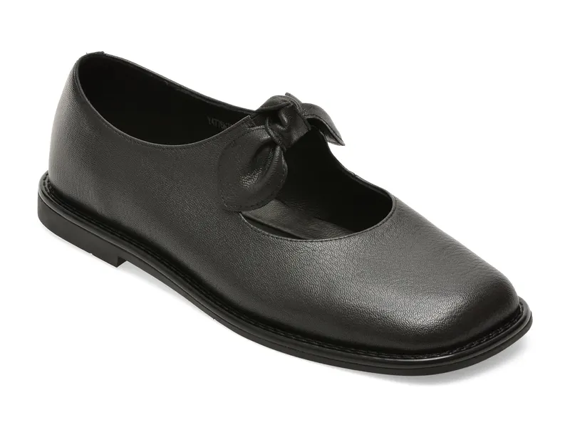 Pantofi EPICA negri, N731, din piele naturala