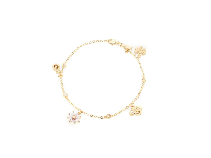 Bratara de picior aurie, FLORALUXIE 963, din metal
