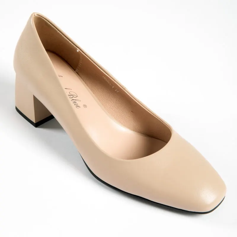 Pantofi Eleganți dama din Piele Ecologică Intoarsa CRL0138 Bej