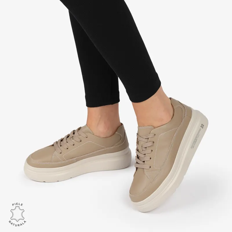 Pantofi CASUAL PIELE NATURALA CRL1271 khaki