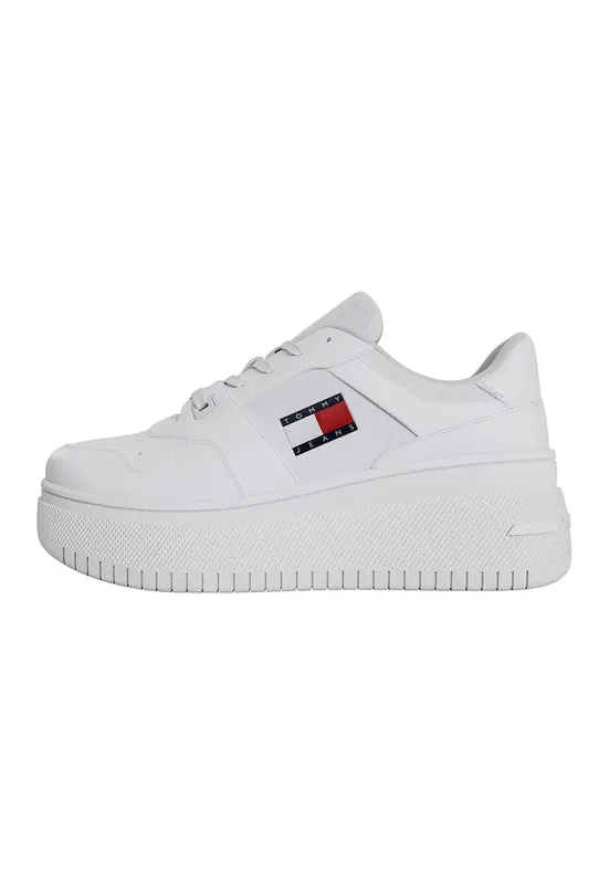 Pantofi sport cu talpa wedge Essential Retro - Alb