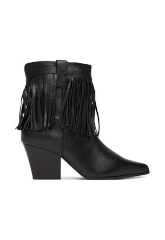 Botine dama - piele naturala - negru