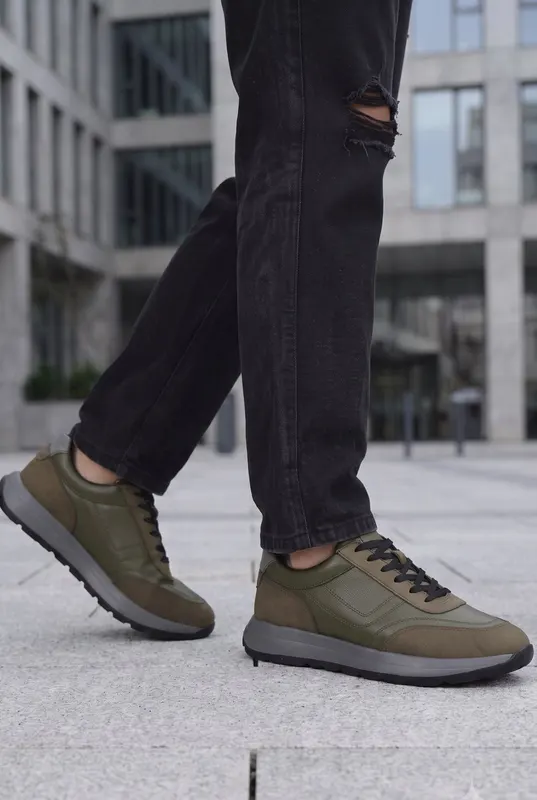 Pantofi SPORT-Casual din Piele VERZI - MAG GREEN