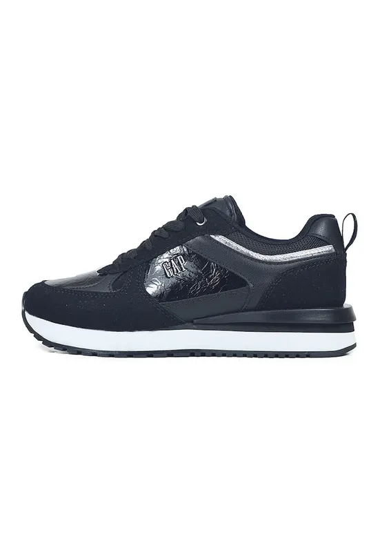 Pantofi sport flatform cu logo - Negru